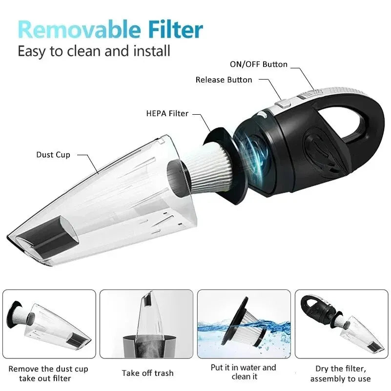 Handheld Vacuum for Pet Hair | 9000Pa Cordless Cyclone & Lightweight