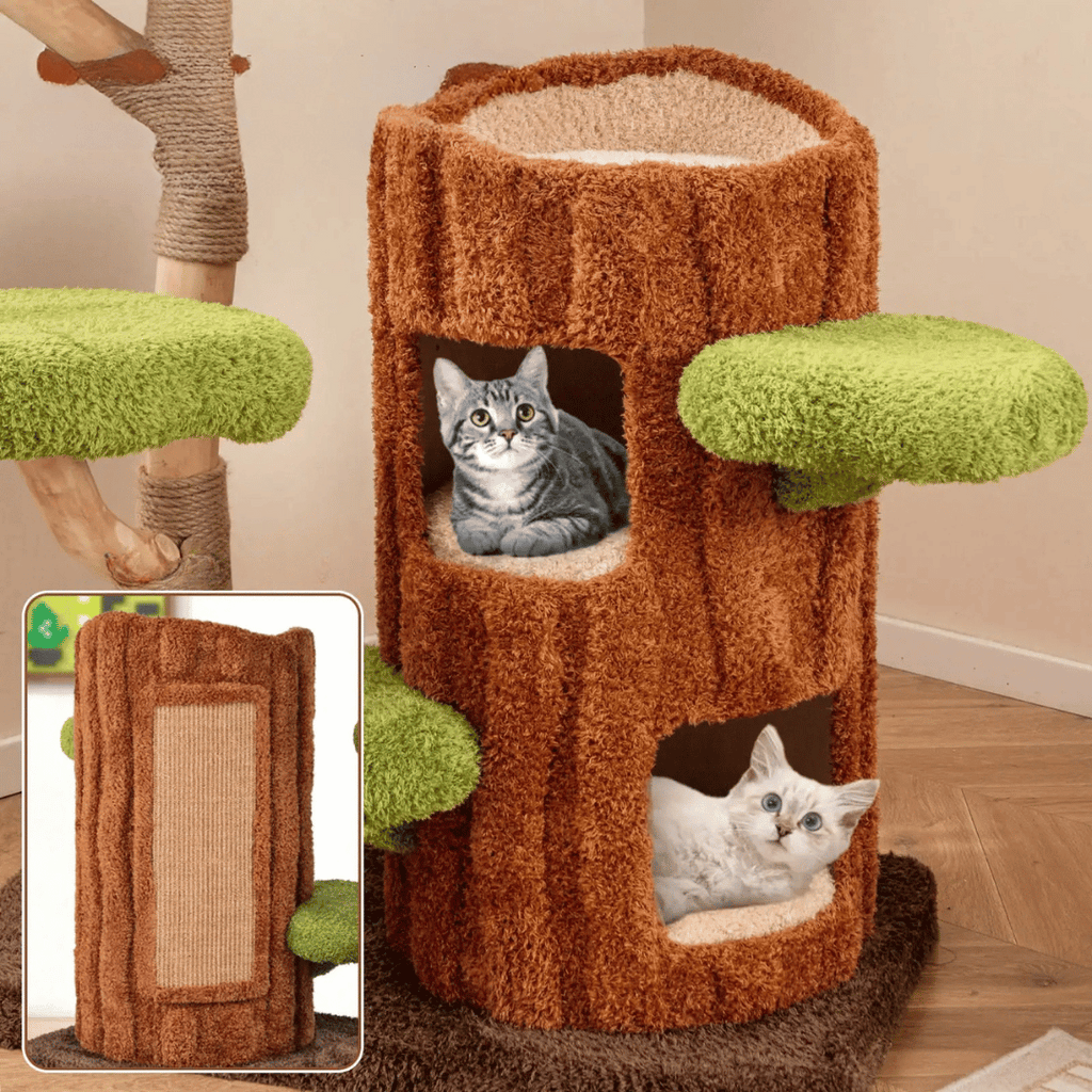 Multi-Level Cat Tree for Large Cats | Spacious Condos & Scratching