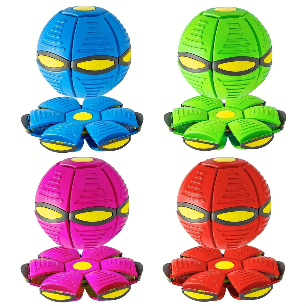 Transform Flying Saucer Dog Ball | Disc-to-Ball Fetch Toy