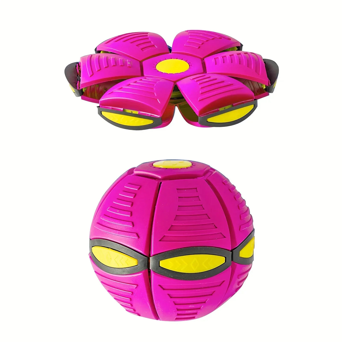 Transform Flying Saucer Dog Ball | Disc-to-Ball Fetch Toy