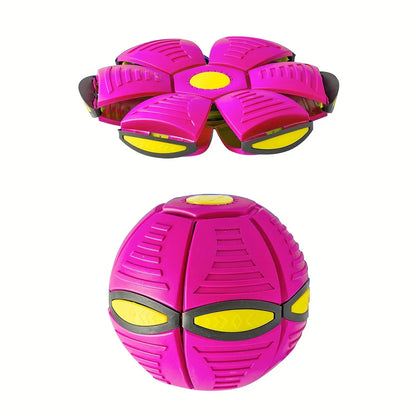 Transform Flying Saucer Dog Ball | Disc-to-Ball Fetch Toy