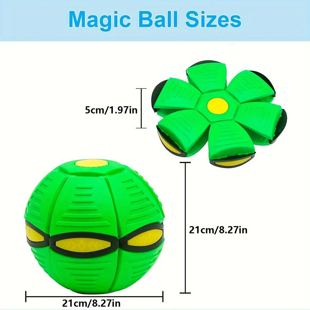 Transform Flying Saucer Dog Ball | Disc-to-Ball Fetch Toy