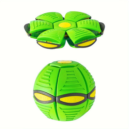 Transform Flying Saucer Dog Ball | Disc-to-Ball Fetch Toy