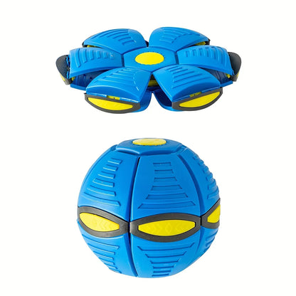 Transform Flying Saucer Dog Ball | Disc-to-Ball Fetch Toy