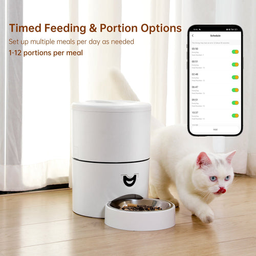 Automatic Pet Feeder for Consistent Meals | App Schedule & 4L Hopper
