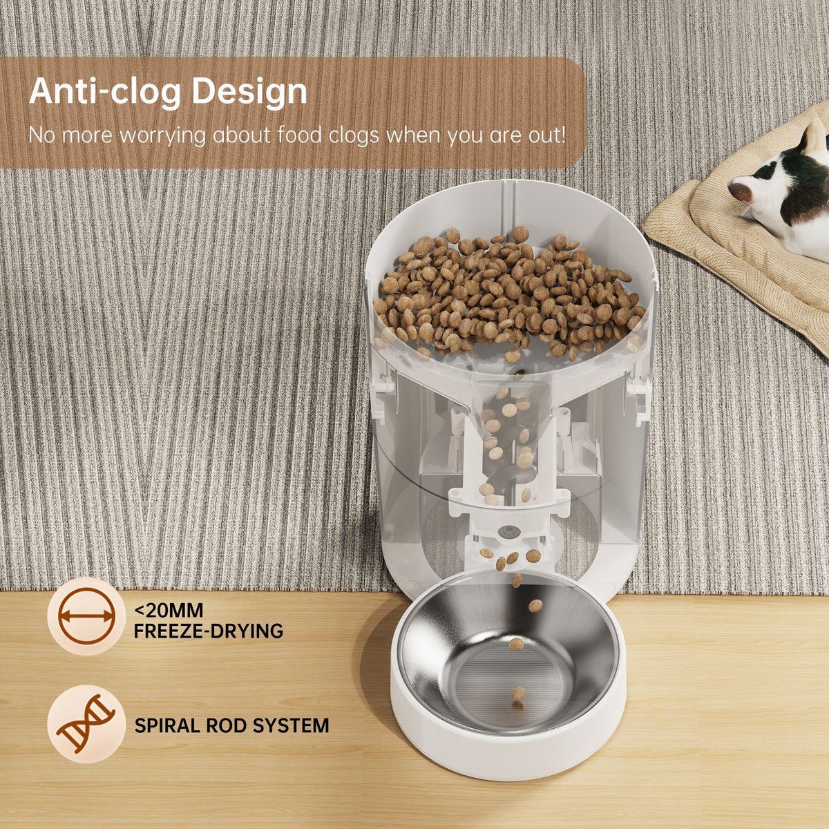 Automatic Pet Feeder for Consistent Meals | App Schedule & 4L Hopper