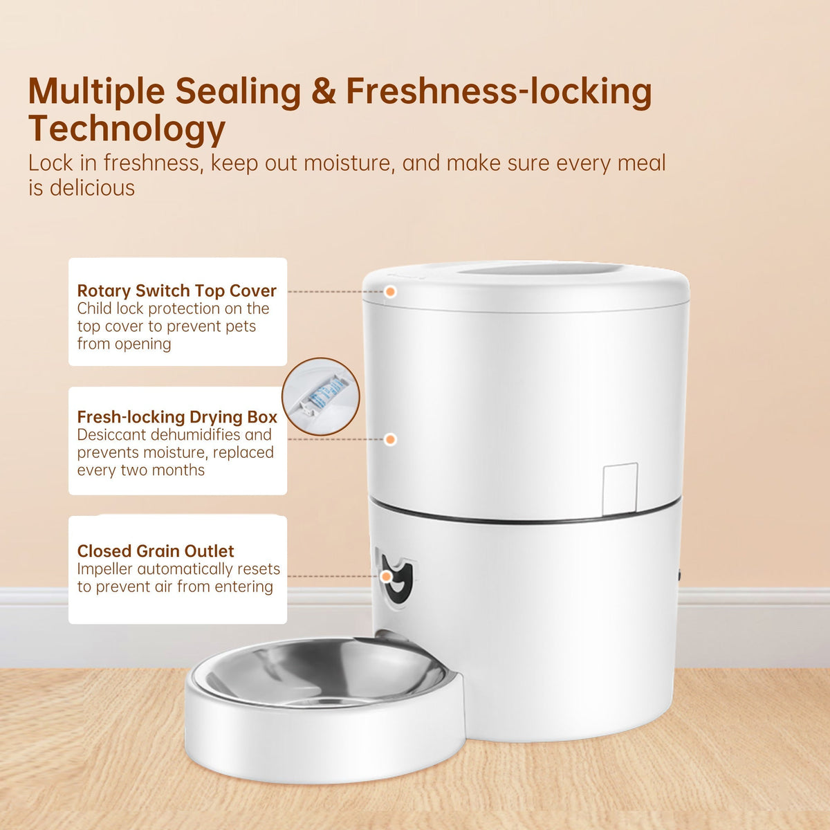 Automatic Pet Feeder for Consistent Meals | App Schedule & 4L Hopper