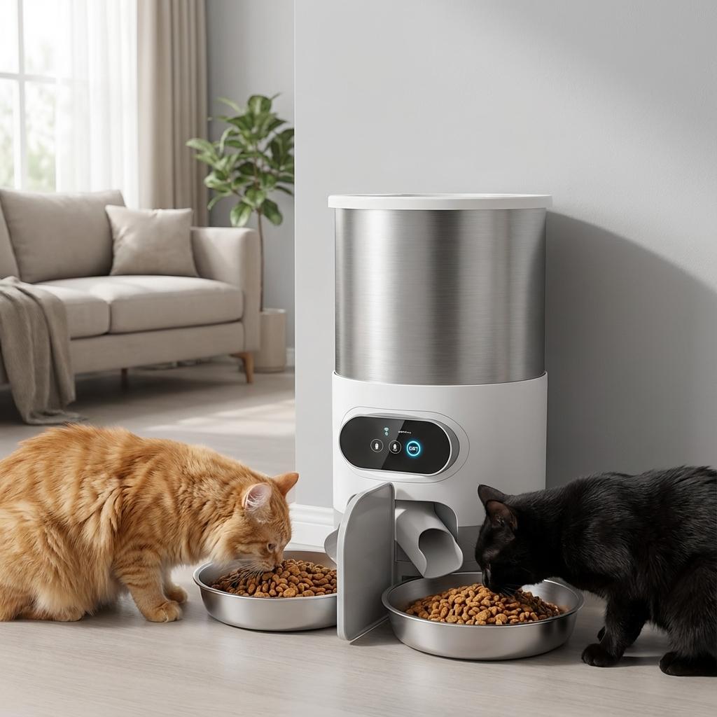 4.5L Automatic Pet Feeder | App Control, Voice Recording & Dual Bowl