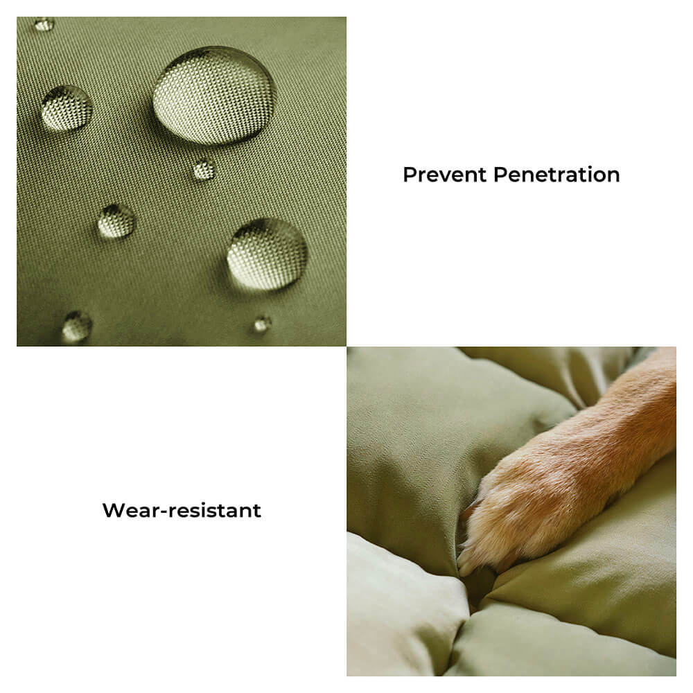 Large Dog Car Seat Bed | Waterproof Bolstered Travel Nest Anti-Slip