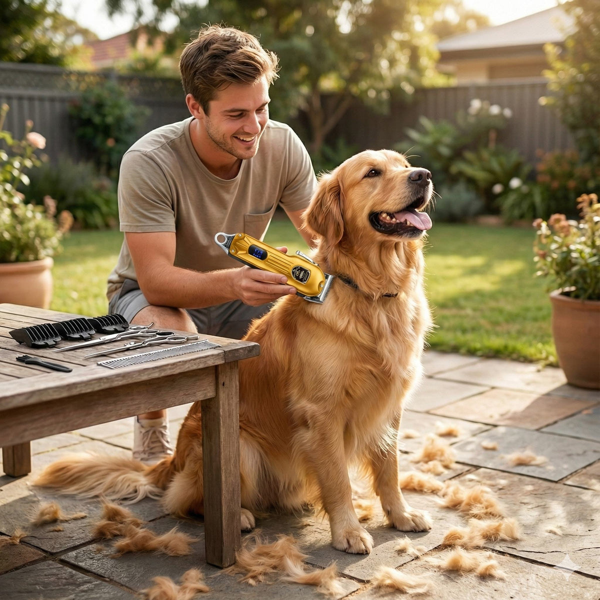 Cordless Dog Grooming Clipper Kit | 7000 RPM All-Metal Body & 4 Guide