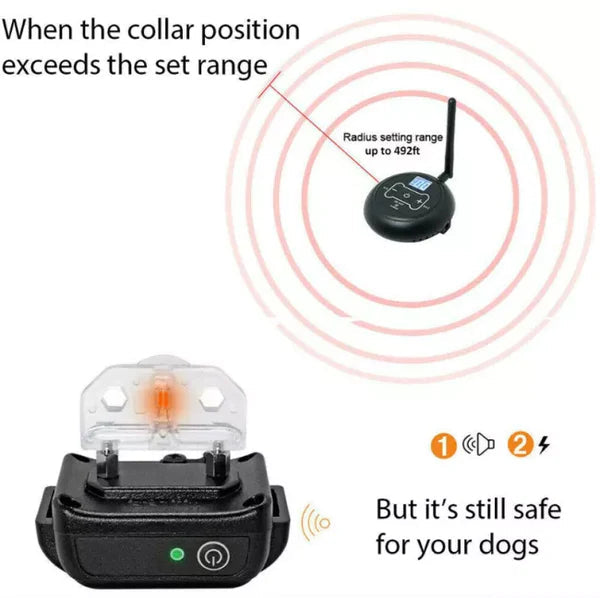 Wireless Dog Fence System for Safe Roaming | Up to 1650 ft Range