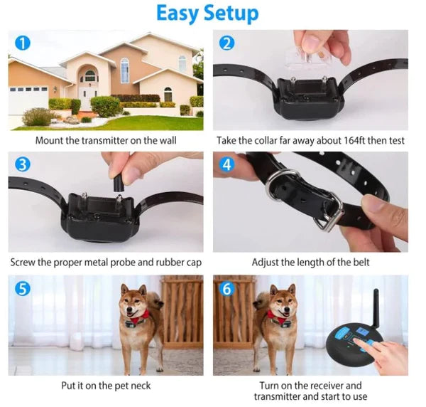 Wireless Dog Fence System for Safe Roaming | Up to 1650 ft Range