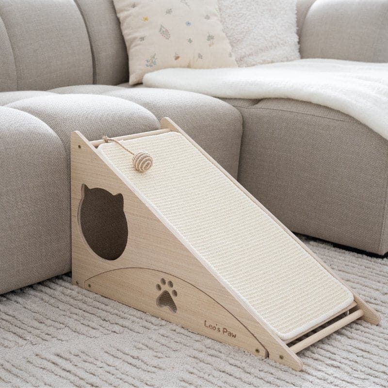 Cat Scratch and Play Ramp | 3-in-1 Climb Scratcher & Condo