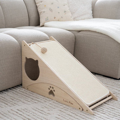 Cat Scratch and Play Ramp | 3-in-1 Climb Scratcher & Condo