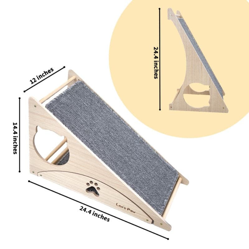 Cat Scratch and Play Ramp | 3-in-1 Climb Scratcher & Condo