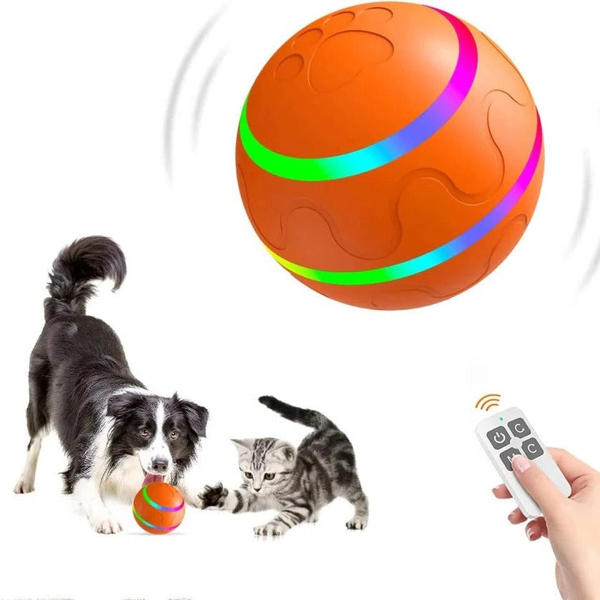 Motion-Activated Pet Ball with Remote & LED